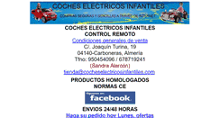 Desktop Screenshot of cocheselectricosinfantiles.com